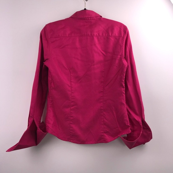 Banana Republic Pink Textured Button Down 254-3 - Picture 5 of 5
